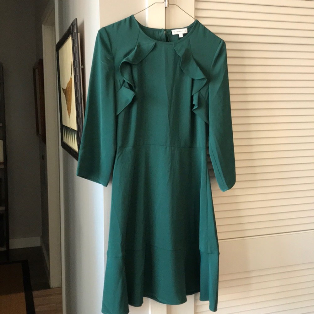 Green quarter-sleeve ASOS dress